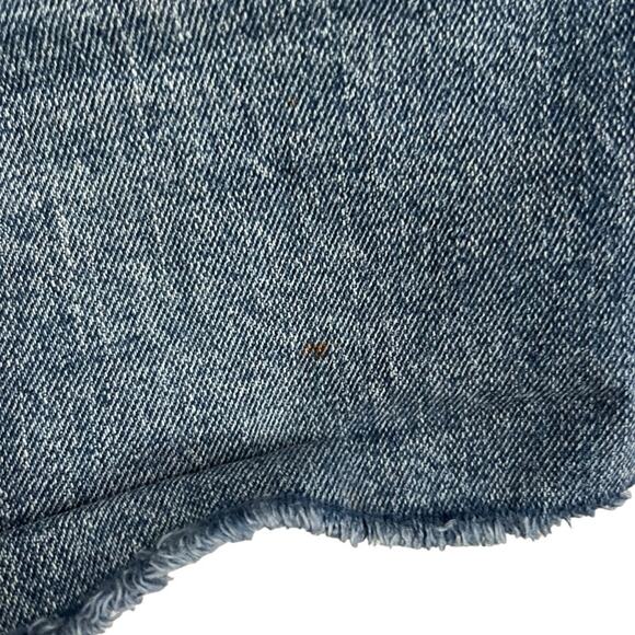 Madewell High-Rise Denim Shorts Burke Wash Button-Front Cut Off Raw Hem Size 27 - Picture 7 of 9